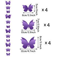 12pcs Holographic Butterfly Hanging Decor, Backdrop Decoration, Photography Props - Multicolor - View 9