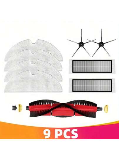 Accessories Set Xiaomi Mijia S5/S5MAX/S6/E4/E5 Robot Stofzuiger Cleaner, Includes Dust Bag, Mop Cloth, Main Brush