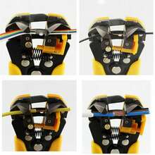 Ratchet Wire Crimping Set/ 8 Interchangeable Jaws Insulated And Non-Insulated Terminals , Wire Stripper Include,Exposed/Tubular/Coaxial Cable/Cap-Shaped/Insulated Terminal Connector Electrical Clip - màu đen - Xem 9