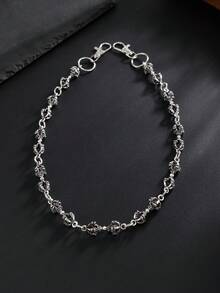1pc Exaggerated Personalized Men's New Skull Chain Jeans Accessory, Niche Hip Hop Style, Suitable For Music Festivals And Parties - Skull Trouser Chain - View 5