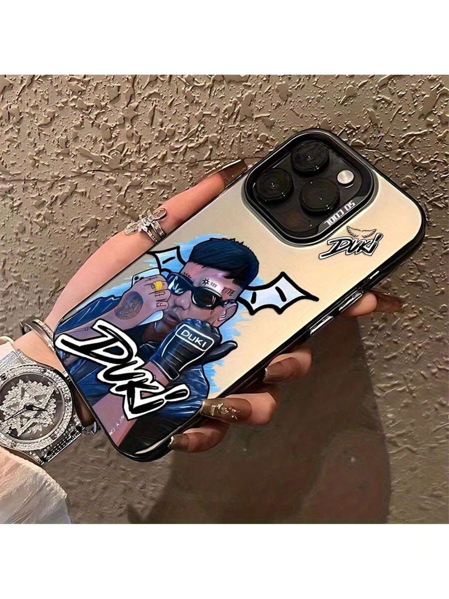 Popular-Hop Artist Themed Phone Designed Models 16, 15, 14, 13, 12, 11 Pro, X, XR, XS, 8, And Plus, Featuring A Durable Matte To Prevent Damage.17 17promax17 17pro 17prmax17 17pro 17prmax17 17pro 17prmax - 黑色 - 查看 1