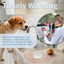 RSH Tuya Zigbee Water Sensor, Water Resistance, Smart Water Leakage Detector, 80dB Sound Alarm Leak Alarm, Smart Life Application Push Notification(Need To Connect To ZIGBEE Gateway), Wireless Detector Is Suitable For Kitchen, Bathroom, Laundry Room And Basement, Works With Tuya Smart Or Smart Life App(Only Supporting 2.4Ghz) - White - View 6