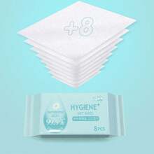 成人日常清洁湿巾，旅行装。天然配方，无香型。