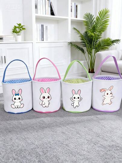 1 Túi đựng đồ hình thỏ dễ thương, làm từ vải canvas bền chắc, có quai xách tiện dụng. Đa năng đựng đồ nhỏ, hoàn hảo để tạo không khí lễ hội. Thích hợp cho các hoạt động của trẻ em và sắp xếp nhà cửa. Vừa là giỏ quà vừa là giỏ trang trí thời trang. Một vật dụng không thể thiếu trong dịp lễ, kết hợp giữa tính thực tế và tính thẩm mỹ.