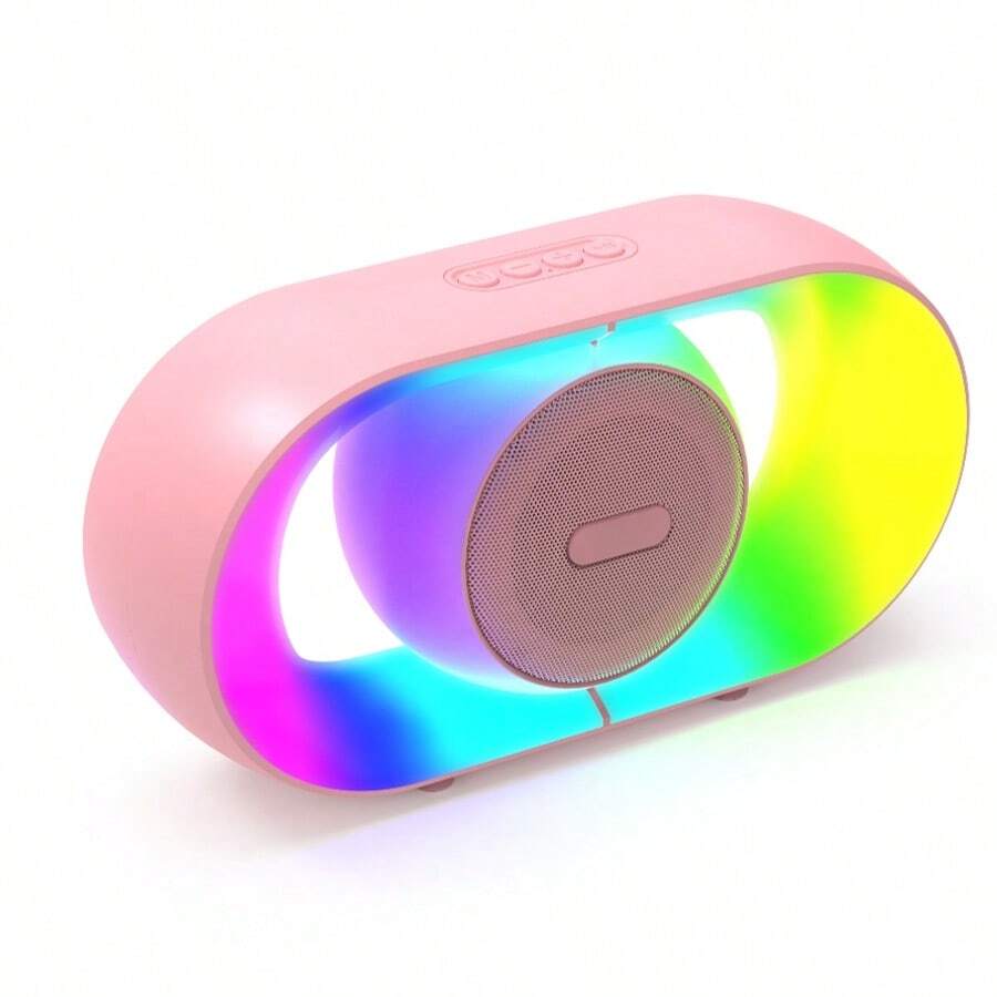 Portable Bluetooth Speaker-Wireless Bluetooth Speaker For Outdoor With Lights Stereo Speaker With Rich Bass, 24H Playtime, BT 5.4, TWS Pairing, USB Play, Gift For Christmas - Hồng - Xem 1