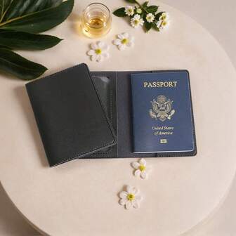 1个多功能定制卡包，护照夹，驾驶证夹，节日礼物，男女通用带卡槽护照套，轻巧便携旅行必备钱包