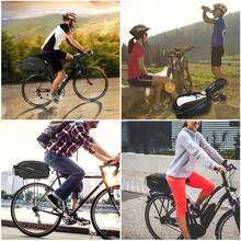 Bicycle Carrier Bag Large Capacity Bike Bags Foldable Rear Seat Bag Bike Rear Basket Waterproof Pannier Trunk Seat Saddle Bags Bike Rack Bag Handbag Shoulder Bag 10L Hard Shell Bag