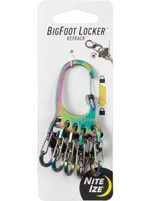 Nite Ize BigFoot Locker KeyRack - Llavero de mosquetón de acero inoxidable con 5 mosquetones de acero inoxidable en forma de S para sujetar las llaves por separado y de forma segura - Inoxidable - Ver 11