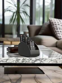 5-Slot Remote Control Organizer Box - Fits TV/DVR/Cable Box, Space Saving For Living Room, Home Office, Bedroom - Holds 1, 2, 3, 4, 5 Remotes - Also Works As Desktop Organizer For Glasses, Pens, Media Players And Remotes, Classic Design, Sturdy Construction, Great For Office, Christmas Gift, Valentine's Day Gift Or Holiday Gift