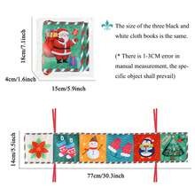 婴儿黑白布书，圣诞风格布书，蝴蝶布书，婴儿床挂书，可提升宝宝认知能力，婴儿益智布书 - 彩色 - 查看 9