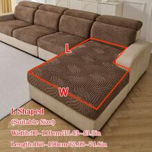 1pc Thick Warm Jacquard Soft Velvet Anti-Slip Sofa Seat Cushion Cover, Style Soft & Skin-Friendly Pet-Proof Elastic Sofa Slipcover, Autumn/Winter Anti-Scratch Sofa Skirt Fit For L-Shaped Combination Sofa And 1/2/3/4 Seat Sofa (Sold Individually) - Coffee Brown - View 15