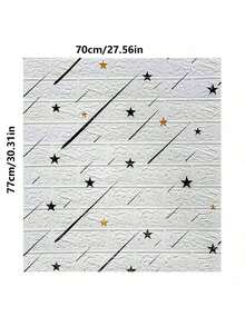 3D泡沫墙贴自粘墙纸，出租房装饰批发，防震软垫，防水