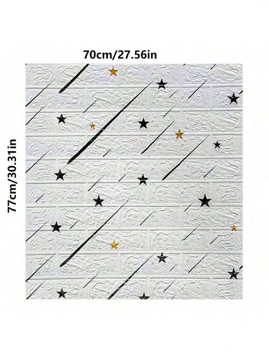 3D泡沫墙贴自粘墙纸，出租房装饰批发，防震软垫，防水