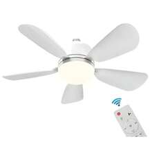 52cm Lampara Ventilador De Techo Led Pantalla De Cristal, Control Remoto, Incluye Expansor Y Base De Abanico - 52 centímetros - Ver 1