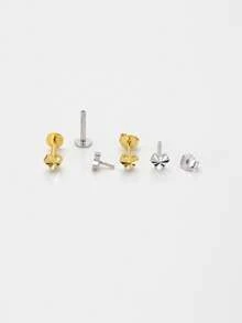1 Stück 16G Mini Gold Laser strukturierter Herz Nasenstecker | Zierliches Herz Ohrringe | Stapelbare Ohrringe | Knorpel Ohrringe | 925 Sterling Silber Schmuck | Geeignet für den täglichen Gebrauch von Frauen | Einzeln verkauft (nicht als Paar) - Laser-Herz-Ohrringe - Übersicht 3