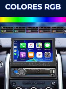 Autoestéreo 1DIN con Mirrorlink, Pantalla Táctil Retráctil HD de 7 pulgadas, GPS y Soporte Multilingüe - Negro - Ver 3