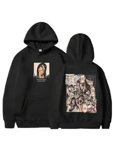 Anime Bleach Nnoitra Gilga Cool Print Men's Hoodie Comic Sportswear Casual Sportswear Harajuku Men's Sportswear - màu đen - Xem 1