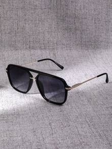 新款时尚百搭方形双梁个性化眼镜，男女皆宜的极简主义眼镜，适合街头风、旅行、日常佩戴、海滩、派对、节日、T台走秀等场合。 - 彩色 - 查看 3