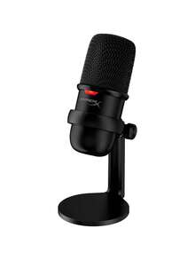 HyperX SoloCast USB 电容式游戏麦克风，适用于 PC、游戏主机和电脑系统，轻触静音传感器，心形指向性，非常适合直播、播客、内容创作、Twitch 视频平台和 Discord 等应用。 - 黑色 - 查看 3