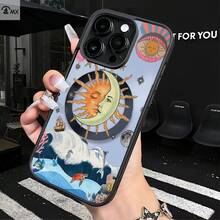 Funda para teléfono: Sinfonía Soñadora del Universo y Diseño de Patrón Oceánico con Soporte Magnético y Carga Inalámbrica Compatible con  16, 16 Plus, 16 Pro, 16 Pro Max,  15, 15 Plus, 15 Pro, 15 Pro Max, 14, 14 Plus, 14 Pro, 14 Pro Max, 13, 13 Pro, 13 Pro Max, 12, 12 Pro, 12 Pro Max, 11 - Color mezclado 1 - Ver 8