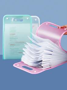 A4 Portable Vertical File Folder, Exam Paper Organizer, Large Capacity Accordion Bag With 13 Compartments For Storing Papers - Multicolor - View 11