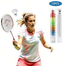 12pcs Colorful Badminton Shuttlecocks - Durable, Windproof And Elastic Plastic Training Balls, Suitable For Beginners, Indoor Badminton Accessories, Vivid Sports Equipment, Durable Plastic Balls Outdoor Garden, All Skill Levels, Sports Camping Accessories, Fun And Stylish, Sturdy Structure, Essential Sports Gear For Enthusiasts, Random Colors