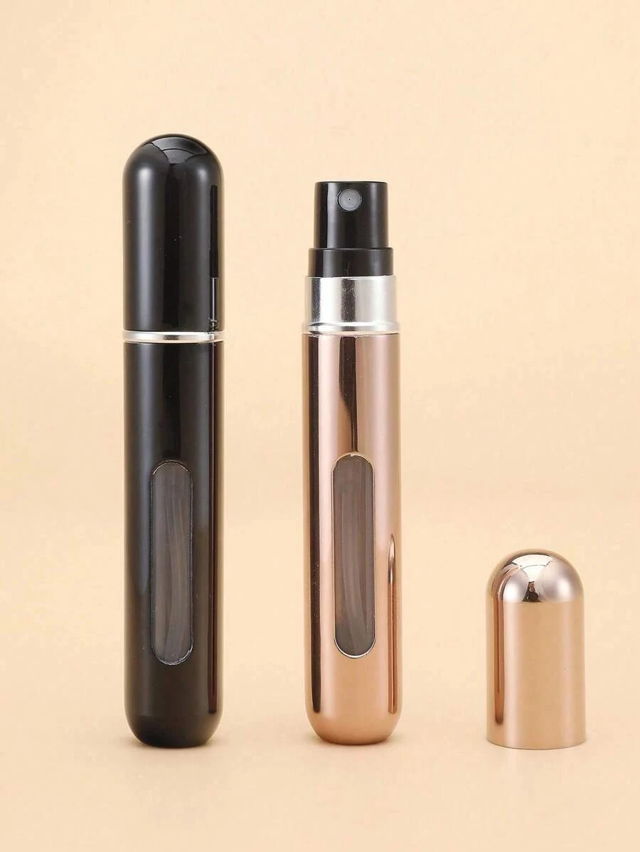 6ml Refillable Perfume Atomizer Mini Portable Spray Bottle - Leakproof Empty Pump Case For Travel Outgoing Daily Use Fine Mist Fragrance Dispenser Fit Purse Pocket Random Color - màu đen - Xem 1