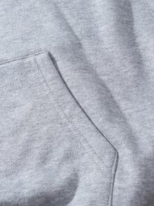 Sudadera con capucha para hombre "Feliz Año Nuevo 2026" - Sudadera dorada y gráfica, corte regular, abrigo cálido de invierno, ropa casual urbana para fiestas de Navidad y Año Nuevo, ropa de Año Nuevo, ropa de fiesta, diseño moderno, tela duradera, estilo urbano, adultos jóvenes - Gris - Ver 5