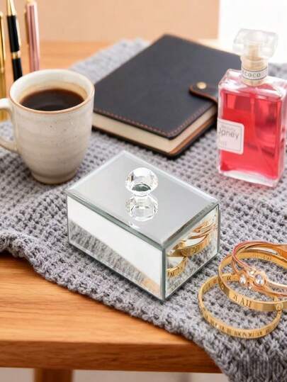 Hộp đựng trang sức bằng kính lật cao cấp dùng để trang trí nhà cửa, dùng để đựng trang sức, vòng tay, vòng đeo tay, hộp đựng nhẫn, hộp đựng trang sức cầu hôn, nhẫn kim cương, vòng tay, hộp đựng mặt dây chuyền, hộp đựng nhẫn