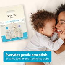 TYUI Aveeno Baby Welcome Little One Gift Set Skincare Set With Nourishing Body Wash Shampoo Calming Bath Wash All Over Wipes Daily Moisturizing Lotion Balm 5 Items - Đứa bé - Xem 6