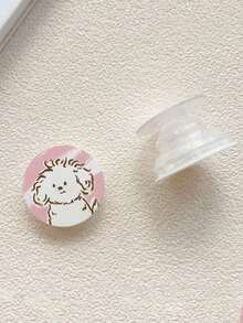 1 pieza Soporte de teléfono con agarre de dibujos animados de oso y perro, soporte de escritorio adhesivo y expandible, soporte de teléfono unisex adecuado para todos los teléfonos inteligentes compatibles con y Android, regalo para cumpleaños, familia, amigos, para baño, cocina, regalos de cumpleaños, soporte de teléfono, accesorios de teléfono, con alta capacidad de carga