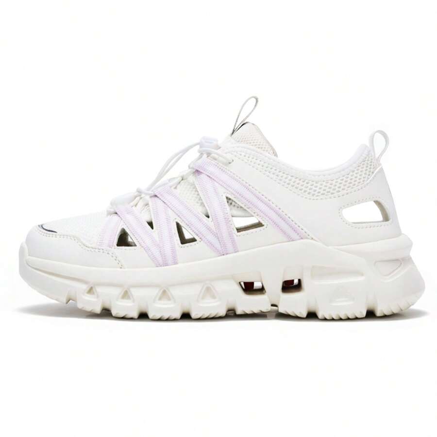 CAMEL CROWN Women's Breathable Lightweight Mesh Sports Sandals, Suitable For Spring/Summer Beach Vacation - Ivory/Pink - View 1