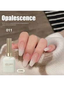 XEIJAYI Pudding Milky White Gel Nail Polish, Plain UV Gel Polish, For Professionals Starter Nail Art DIY 15ml