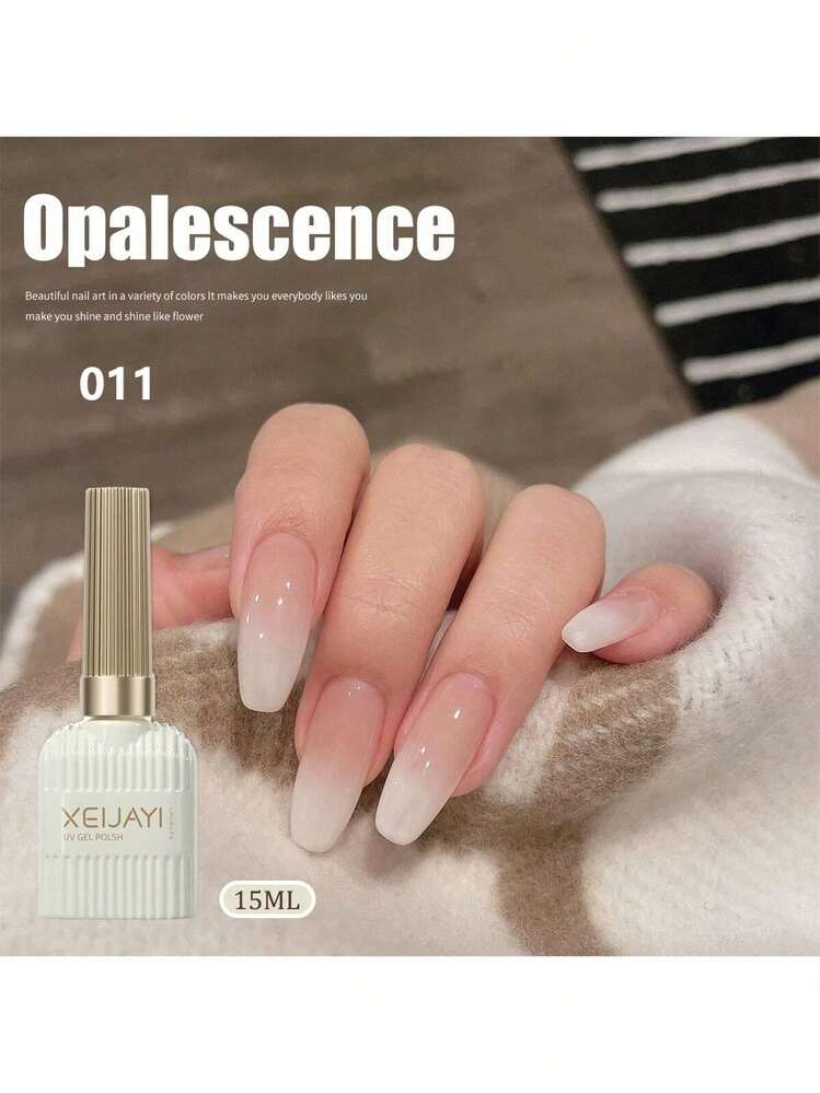 XEIJAYI 1個 15ml レッドジェルネイルポリッシュ、プレーンUVジェル