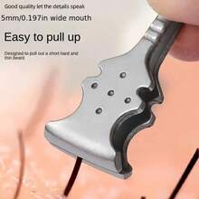 Premium Thick Eyebrow Tweezers, Hair Removal Clip, Eyebrow Tweezers, Beard Trimmer, Hair Removal Pliers, Facial Hair Removal Tool, Round Tip - 2cp Gold Silver - View 4