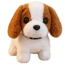 Battery Operated Interactive Pet Doll, Plush Cartoon Dog Doll, Electric Powered Soft Puppy Doll, Realistic Simulation Model, Petting Gift, Barking, Walking, Wagging Tail, Christmas & Halloween Gift, Pet Companion - Multicolor - View 11