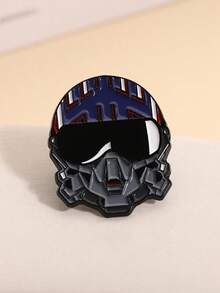 2pcs Helmet Spaceship Enamel Needle Creative Technology Brooch Lapel Badge Jewelry Gift For Friends - Multicolor - View 9