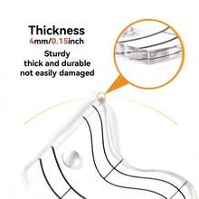 1 Piece Transparent Wave Sewing Ruler And Template, Soft Acrylic Edge Guide, Used For Precise Sewing, Quilting, And Home Sewing Machines, Very Suitable For Sewing Projects, Sewing Accessories - Clear - View 7