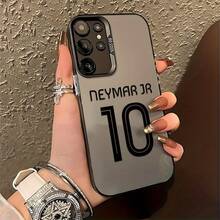 Funda de teléfono creativa con la camiseta número 10 de, compatible con para S25, S24, S23, S22, S21, S20 FE Ultra Plus 4G y 5G, con una funda trasera mate anti-caída.17   17promax - Negro - Ver 4