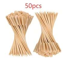 200/100/50/1 pièce (3,54"/4,72"/5,9"/7,87"/11,81" de long) Brochettes en bambou, bâtons de barbecue, brochettes pour aliments grillés, bâtons de tanghulu, également convenant pour le barbecue en plein air, le camping, les amuse-gueules, les fruits, les martinis, le fromage, les sandwichs, les garnitures de fontaine de chocolat, la fondue chinoise, les crevettes tigrées, les brochettes de viande, les garnitures de cocktail, les voyages, les réunions de vacances - Multicolore - Voir 12