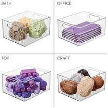 iDesign, 63898, Caja de Almacenamiento AA8 para Cocina, Organizador de Cocina Grande y Profunda, de plástico, con Asas, Transparente, 25,5 x 20,25 x 12,75 cm(transparente) - Multicolor - Ver 7