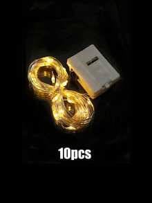 100/50/40/30 Sets Of Battery Powered String Lights, Each 78.74 Inches, With Three Modes To Choose From: Battery Powered LED Mini String Lights, Linear Firefly Starlight, DIY Bedroom, DIY Wedding Party Mason Jar Crafts Festival, Flower Cake Gift Box Decoration, Waterproof String Lights, Indoor And Outdoor Bedroom Courtyard Party Decoration (White) - Warm White - View 13