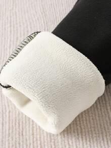 女童保暖加厚打底裤，适合青少年女孩，秋冬季 - 黑色 - 查看 8