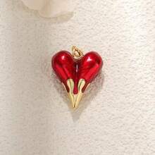 1pc Copper Creative New Fashion Personalized Heart Pendant, Valentine's Day Gift, DIY Bracelet Necklace Earring Backpack Versatile Accessory - Multicolor - View 21