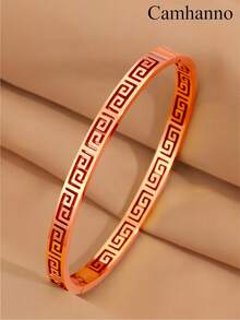 Camhanno Pulseras huecas casuales para mujer para ocasiones diarias - Dorado - Ver 9