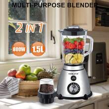 SOKANY 03031 Multi-Functional Food Processor, Demolition Machine. 2-In-1 Blender For Juicing/Grinding. 800W High Power, 1.5L Large Capacity, 5 Speed Settings. One-Touch Operation, Suitable For Crushing Ice, Juicing, Grinding, Mincing And More. An Essential Kitchen Appliance.