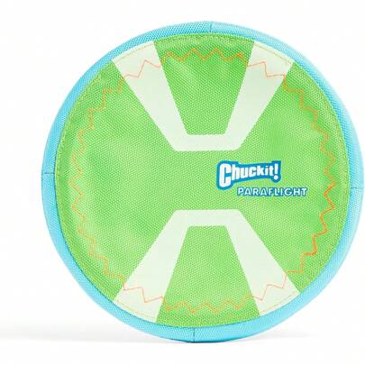 ¡Chuckit!Paraflight Flyer - Juguete de para Perro Flota en el Agua; Suave con los Dientes y Las encías del Perro; Brilla en la Oscuridad;