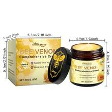 Bee Venoms Face, Neck & Body Care Cream - Natural Formula For Moisturizing & Smoothing Skin, Helps Improve Skin Texture And Support Skin Elasticity, Nourishing Ingredients Suitable For All Skin Types, Daily Skincare Essential - Màu vàng - Xem 3