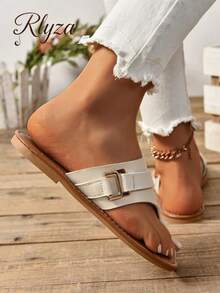 New Spring Summer Large Size Casual Fashionable Flat Slippers For Women That Matches Any Outfits