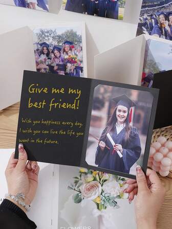 5pcs Photo Frame Cards, 4x6 Inch & 5x7 Inch Photo Display, Graduation Season Gift, Graduation Photo Storage, Customizable Card Frames, Gift For Classmates, Friends, Siblings